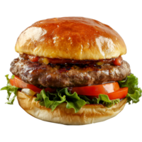 Burger - Lamb Burger Isolated on Transparent Background png