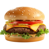 Hamburger - Classic Burger Isolated on Transparent Background png