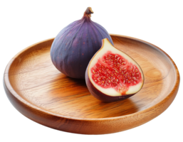 whole and open figs on a transparent background png