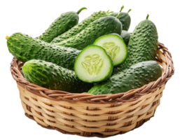sweet fresh cucumber fruit on a transparent background png