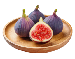 whole and open figs on a transparent background png