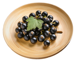 black currant on a wooden board png