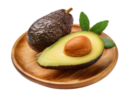 Fresh organic avocado on a transparent background png