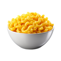 A delicious bowl of mac and cheese isolated on transparent background png