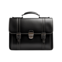A black briefcase isolated on transparent background png