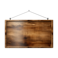 un' vuoto di legno cartello isolato su trasparente sfondo png