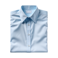 un azul camisa aislado en transparente antecedentes png