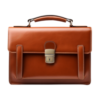 A brown briefcase isolated on transparent background png