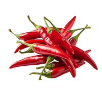 a bunch of red hot chili peppers isolated on transparent background png