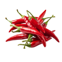 een bundel van rood heet Chili paprika's geïsoleerd Aan transparant achtergrond png