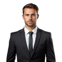 a businessman in a suit and tie isolated on transparent background png