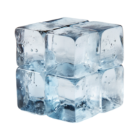 a cube of ice isolated on transparent background png