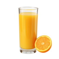 a glass of fresh orange juice isolated on transparent background png