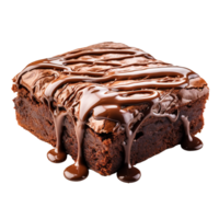 A delicious chocolate brownie isolated on transparent background png