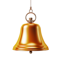 a golden notification bell isolated on transparent background png