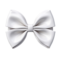 A perfect white bow isolated on transparent background png