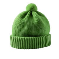 A green beanie isolated on transparent background png