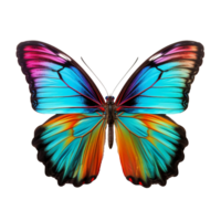 a flying colorful butterfly isolated on transparent background png