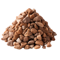 A mound of gravel isolated on transparent background png