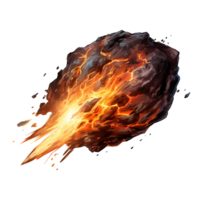 a meteor isolated on transparent background png