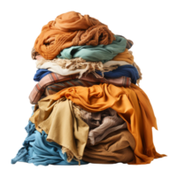 a pile of dirty clothes isolated on transparent background png
