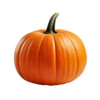 A halloween orange pumpkin isolated on transparent background png