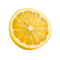 un medio de amarillo limón aislado en transparente antecedentes png