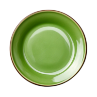 A green plate isolated on transparent background png