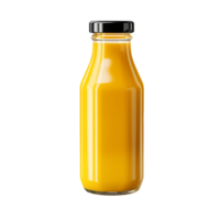 A yellow mustard bottle isolated on transparent background png