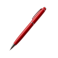 A red ballpoint pen isolated on transparent background png