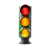 A traffic light isolated on transparent background png