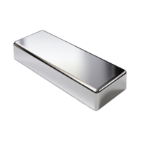 A silver bar isolated on transparent background png