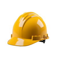 A yellow construction safety helmet isolated on transparent background png