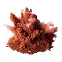 A Stunning Collision of Brown Powders isolated on transparent background png