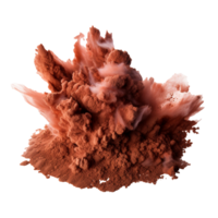 A Stunning Collision of Brown Powders isolated on transparent background png