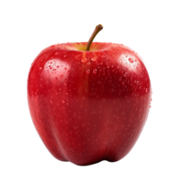 A red apple isolated on transparent background png
