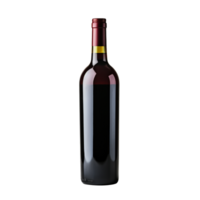 un vacío blanco botella de rojo vino aislado en transparente antecedentes png