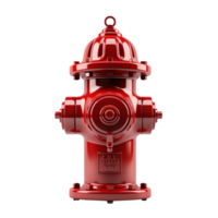 An old red fire hydrant isolated on transparent background png