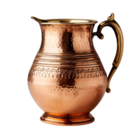 An old copper jug isolated on transparent background png