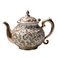 antique teapot isolated on transparent background png