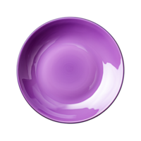 une violet assiette Haut vue isolé sur transparent Contexte png