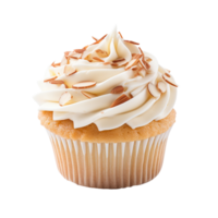 almond nut cupcake isolated on transparent background png