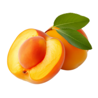 Apricot half isolated on transparent background png