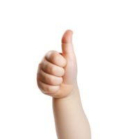 Baby Thumbs Up isolated on transparent background png