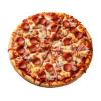 American pizza isolated on transparent background png