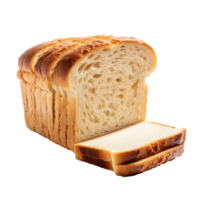 Baked bread slice isolated on transparent background png