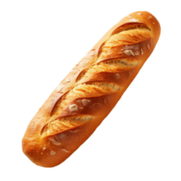 baguette bread loaf isolated on transparent background png
