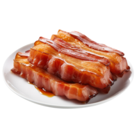 bacon maträtt isolerat på transparent bakgrund png