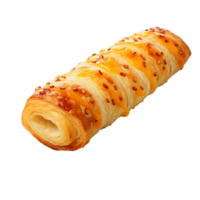 Baked cheese roll isolated on transparent background png