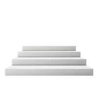 Beautiful White Step Platform isolated on transparent background png